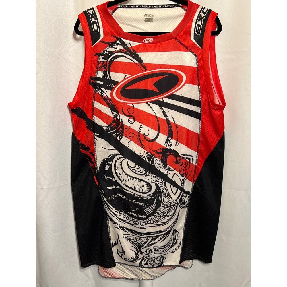 AXO Sport Mens Sleeveless Graphic Jersey XXL Red/Black/White